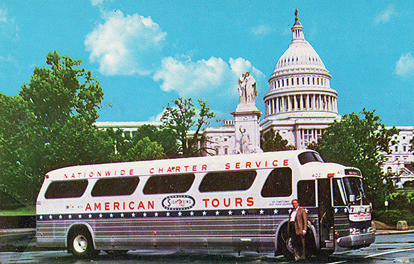 Old Postcard Washington DC Bus Tour History